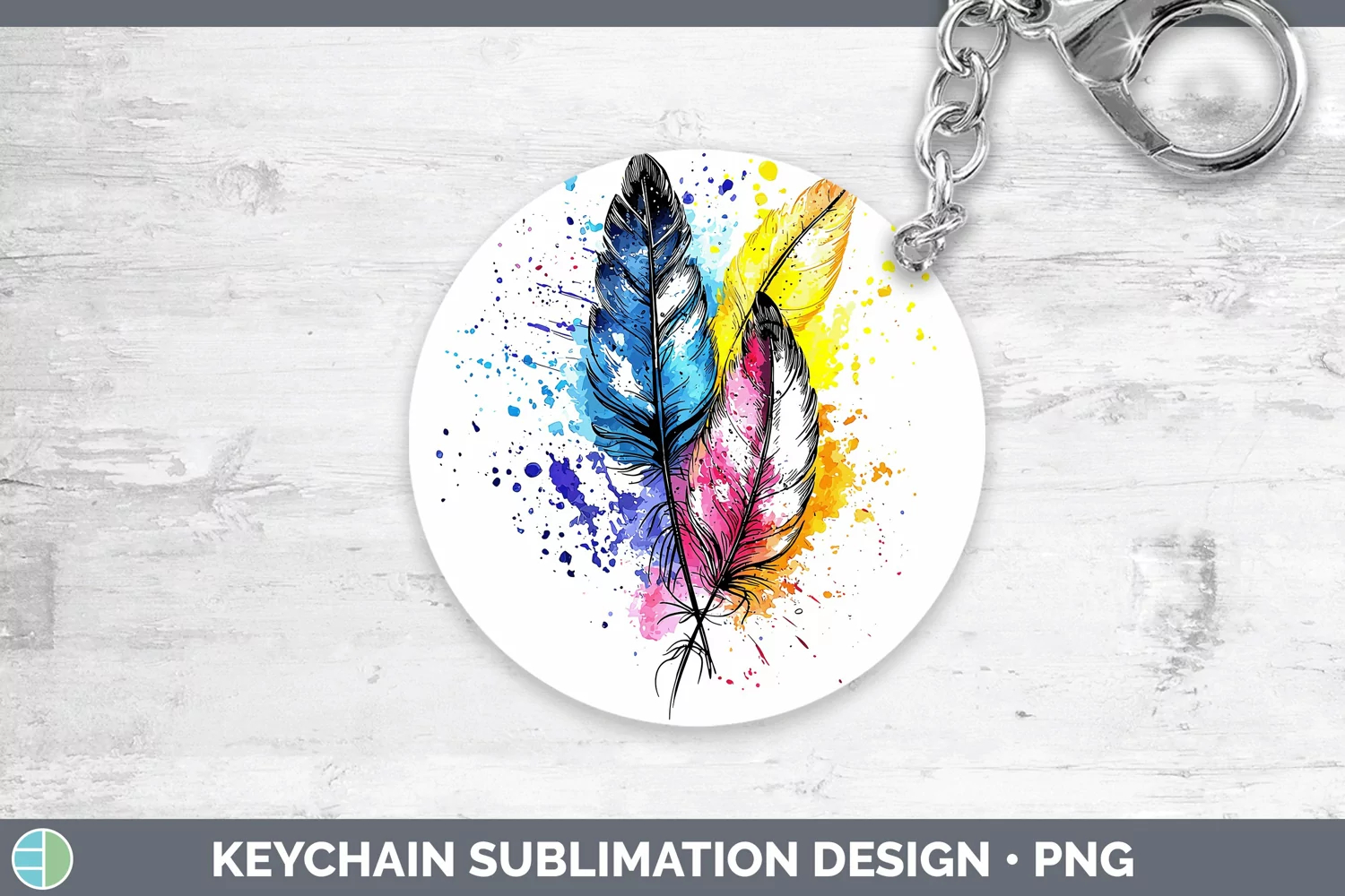 GorgeousWatercolor Keychain design.