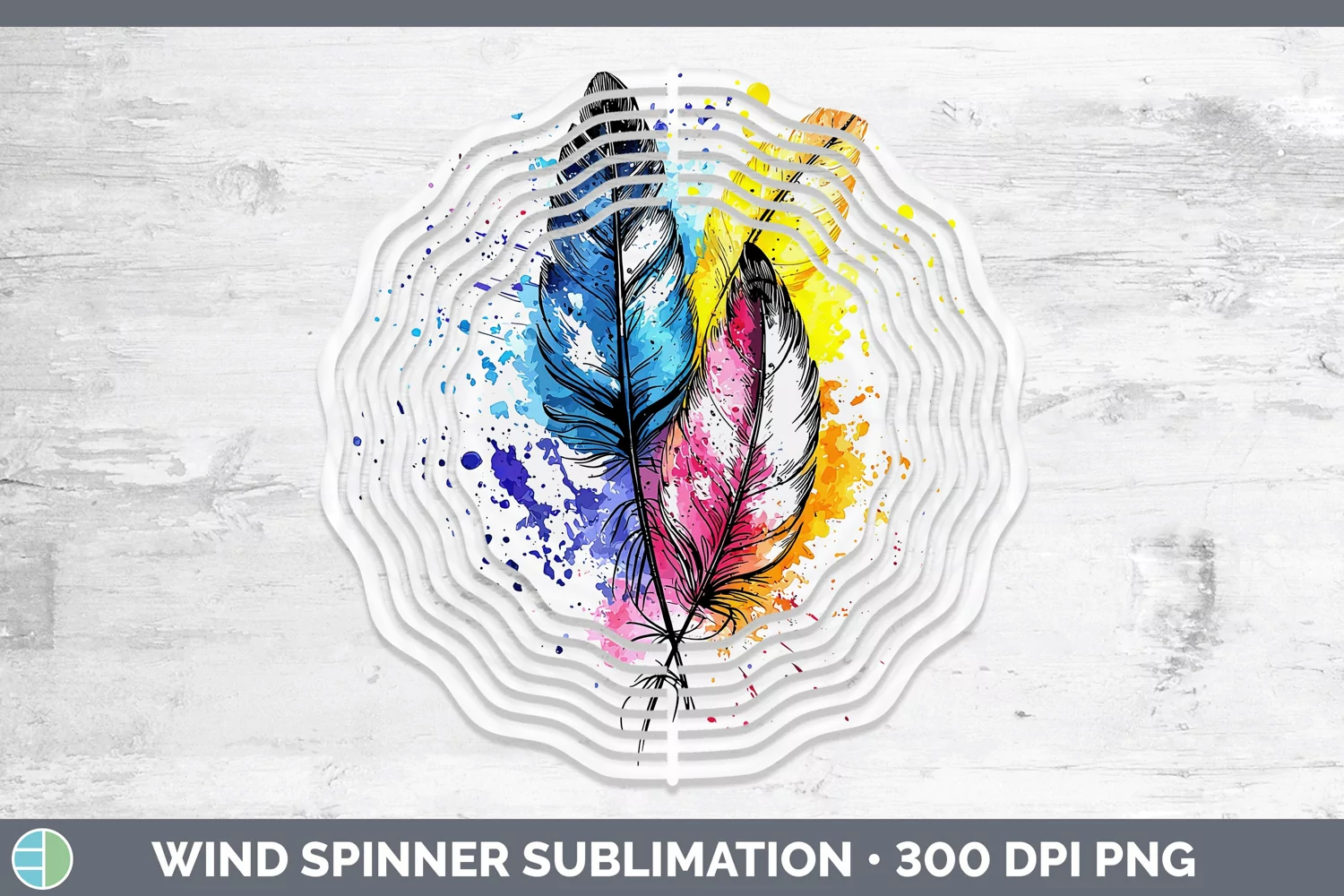 GorgeousWatercolor Wind Spinner design.