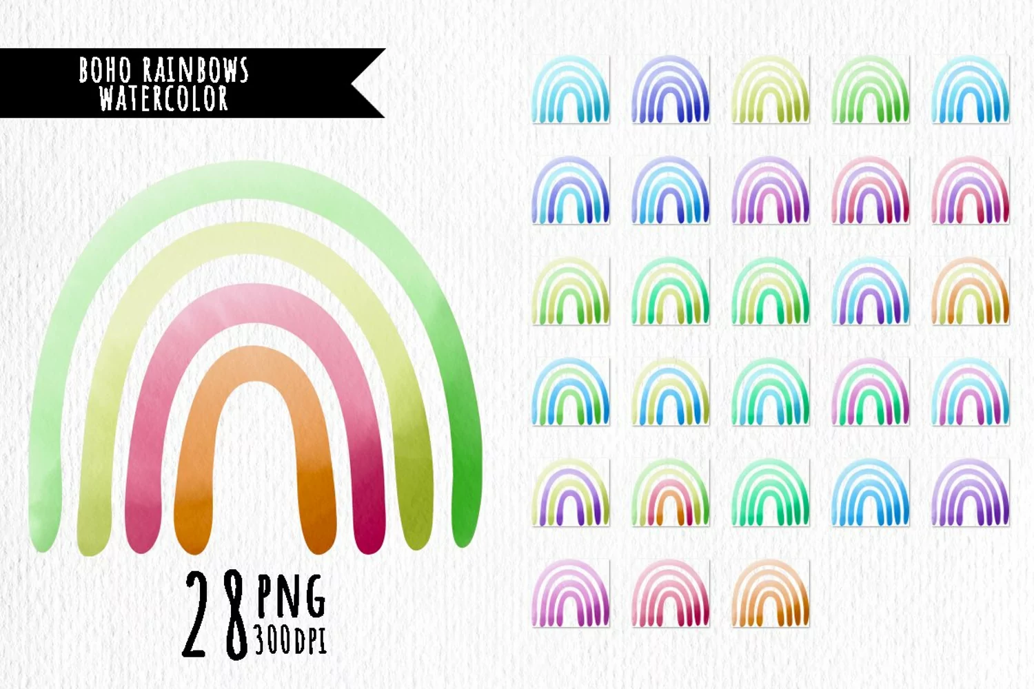 Watercolor Boho rainbow product image 1