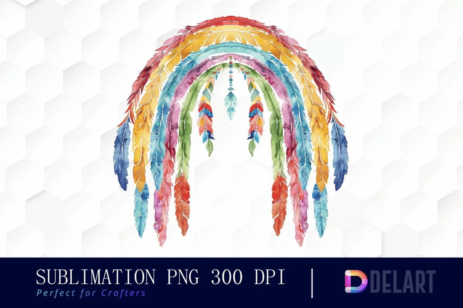 Boho Rainbow Art Clipart product image 1