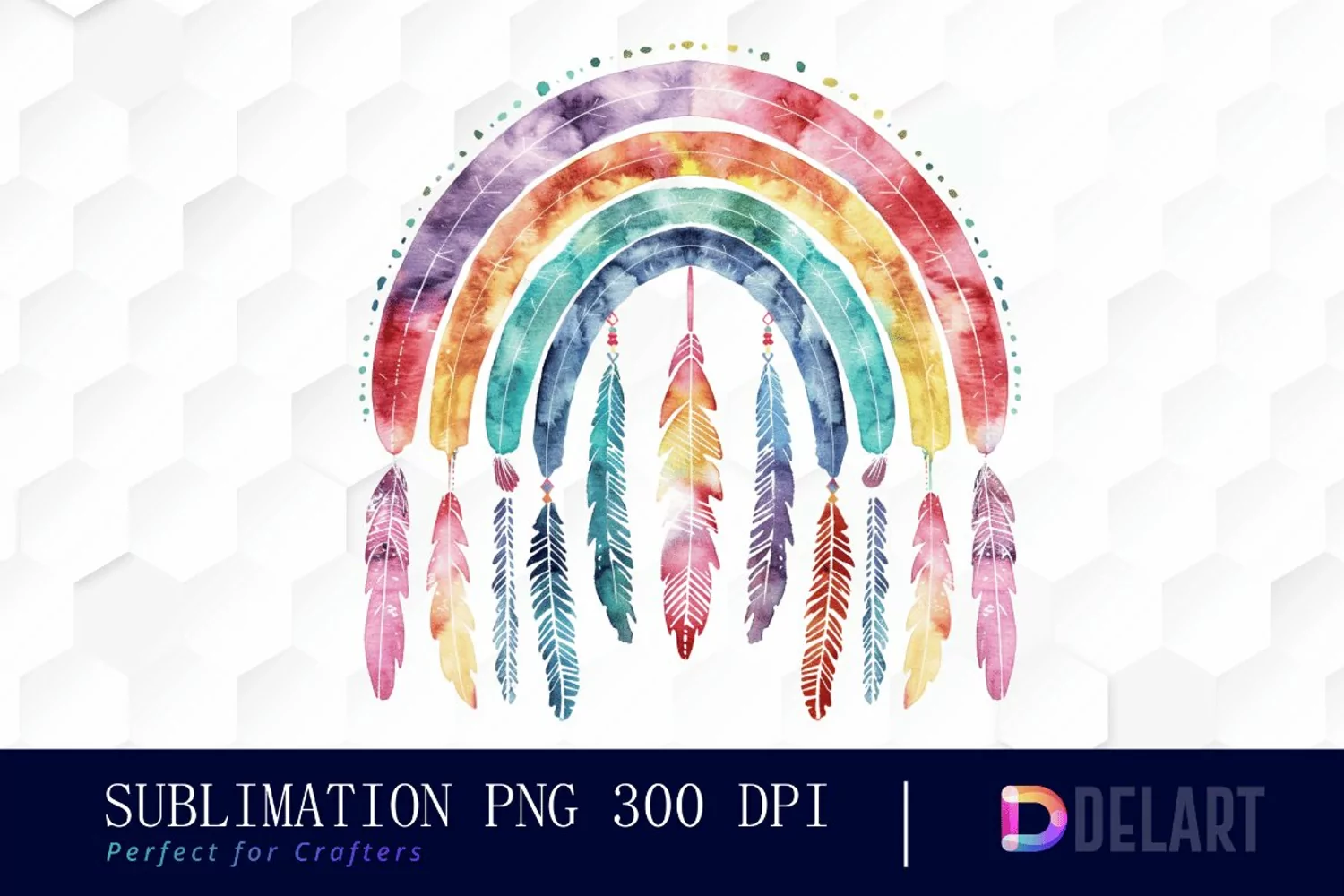 Boho Rainbow Art Clipart product image 1