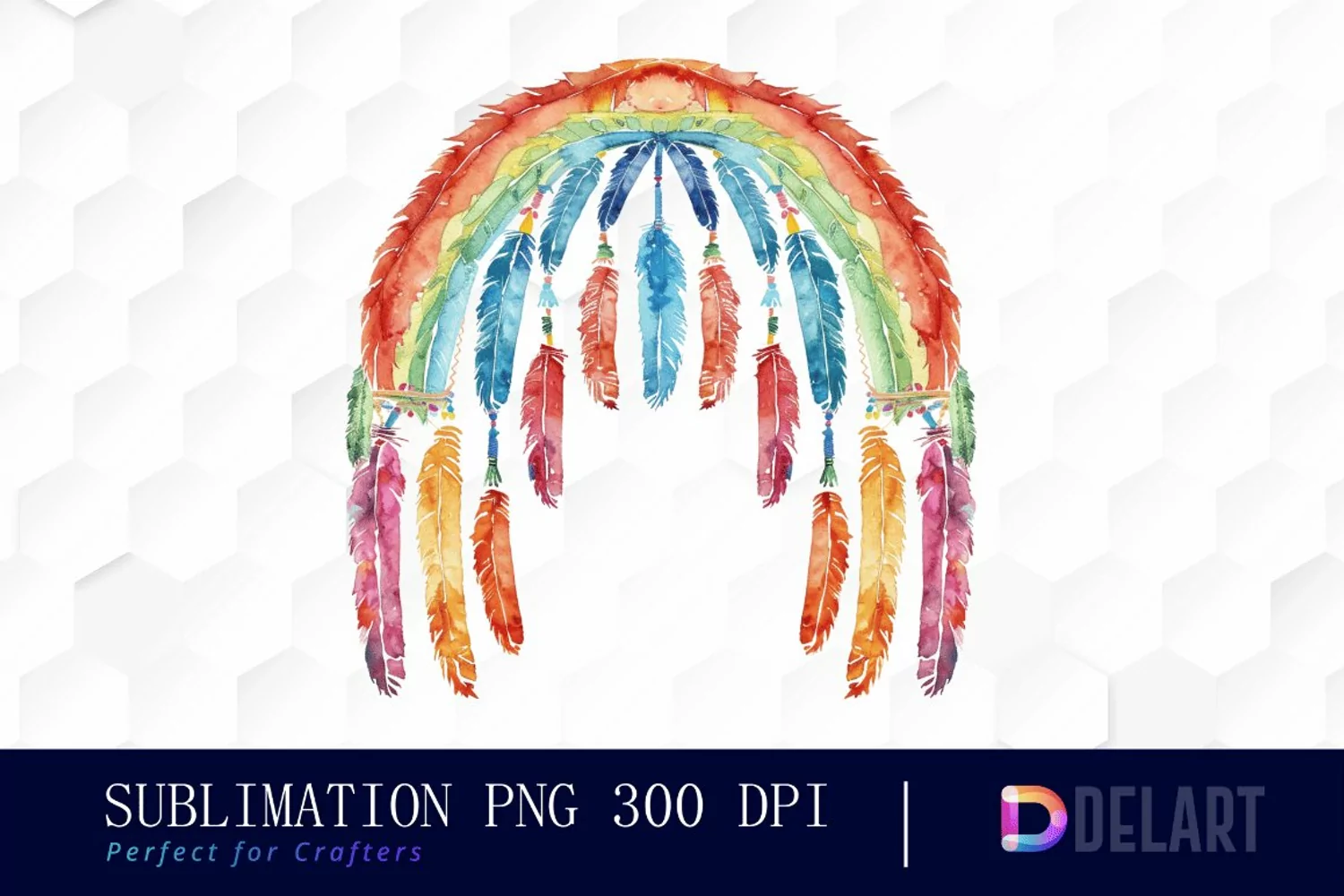 Boho Rainbow Graphics Clipart product image 1