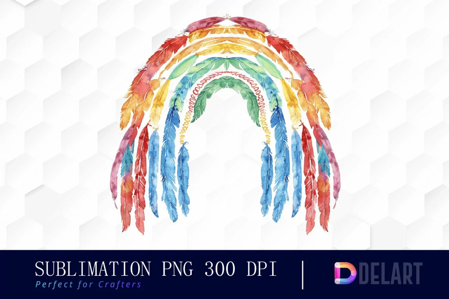 Boho Rainbow Graphics Clipart product image 1