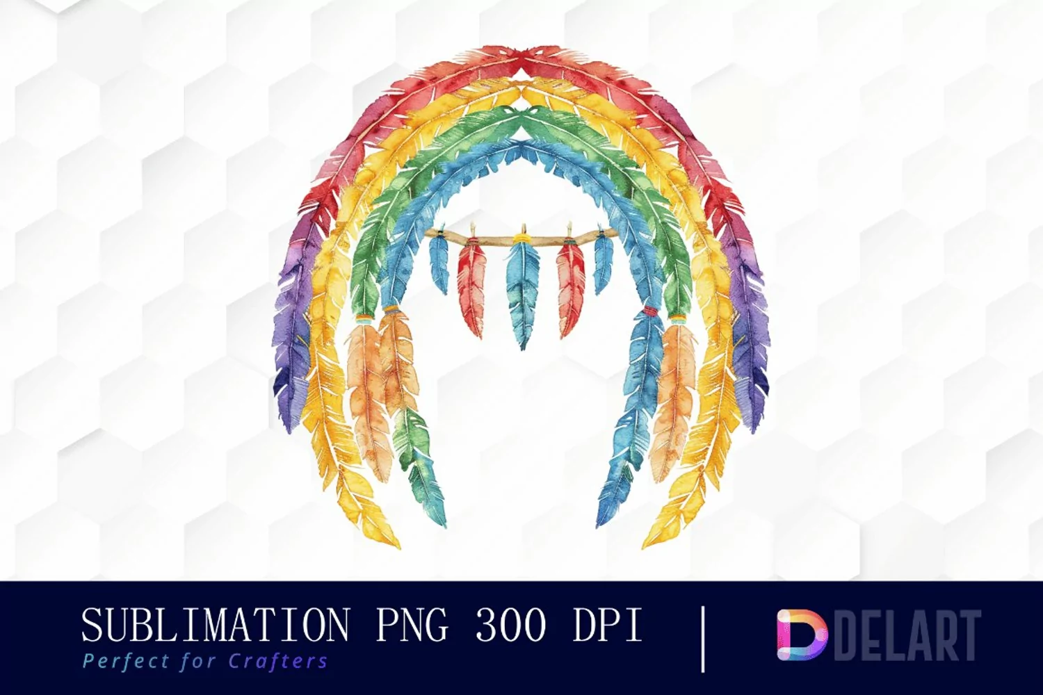 Boho Rainbow Graphics Clipart product image 1