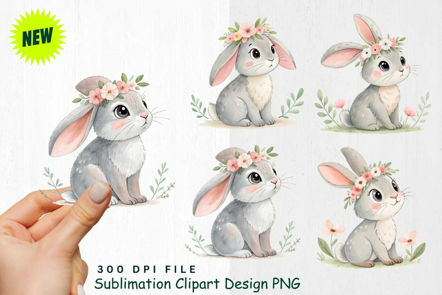 Watercolor Boho Woodland Animals Clipart product image 1