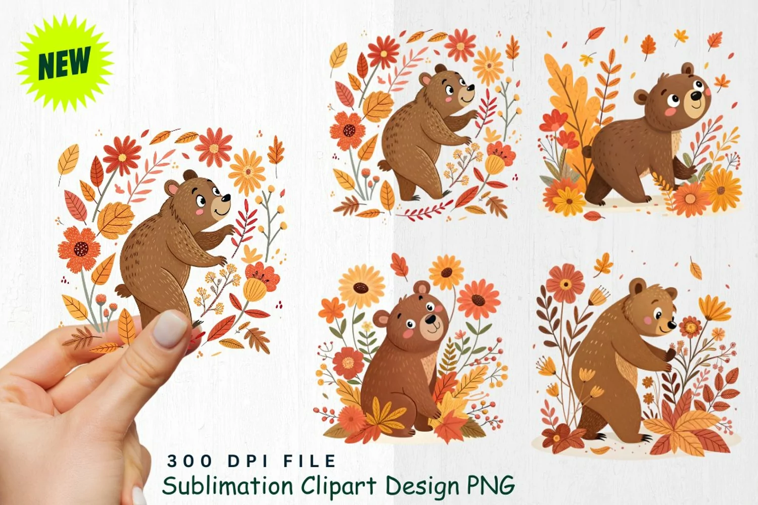 Watercolor Boho Woodland Animals Clipart product image 1