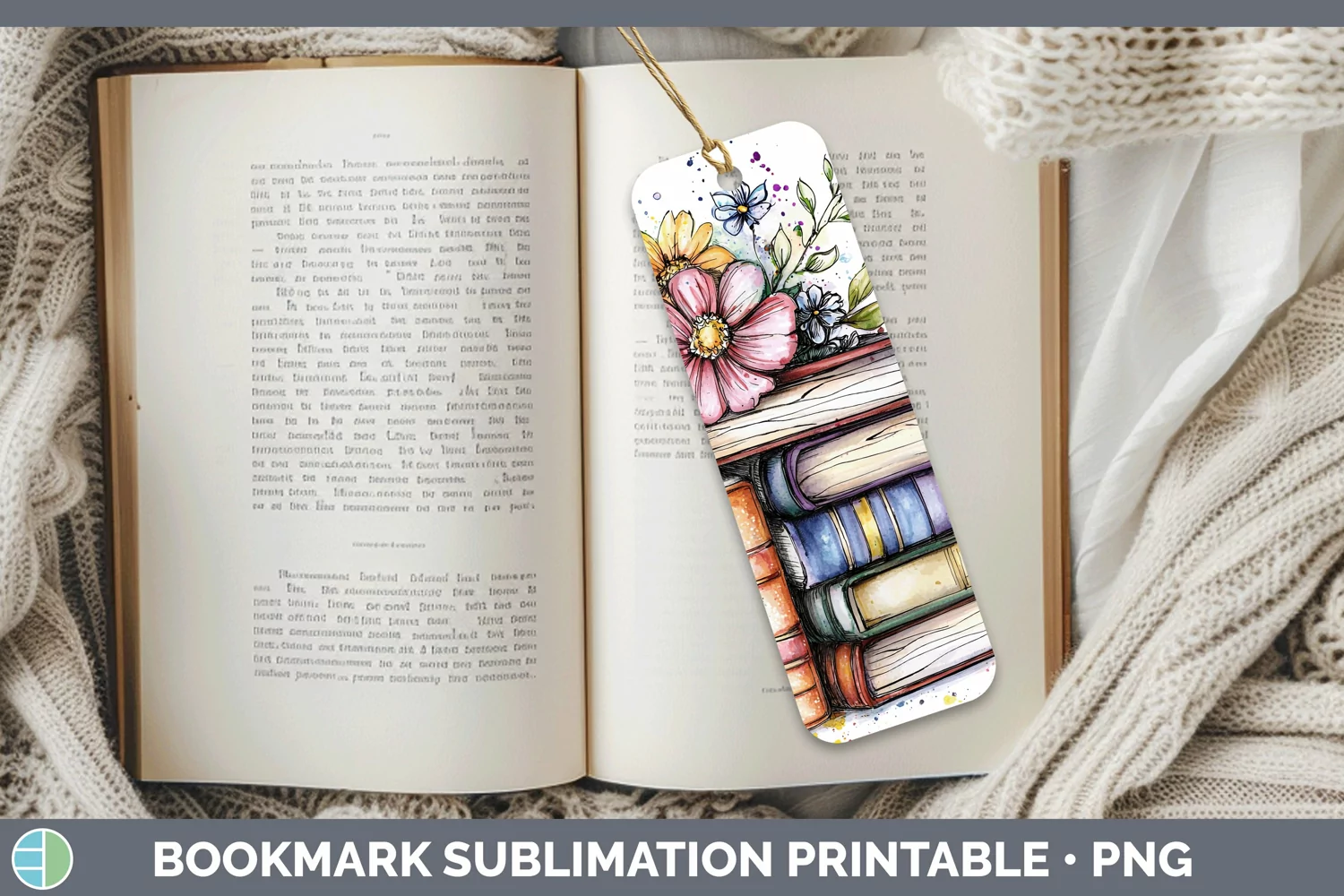 GorgeousWatercolor Bookmark design.