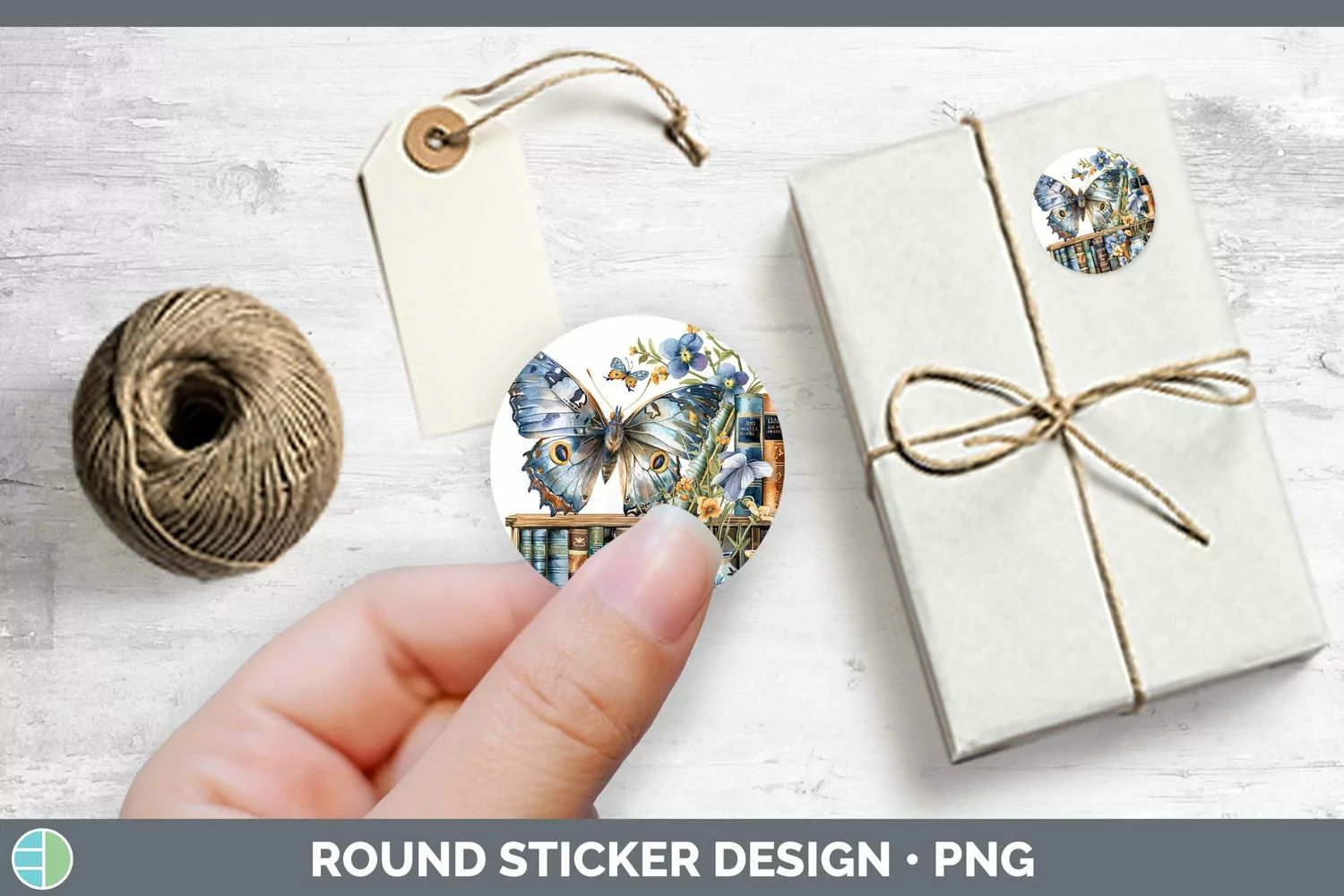 GorgeousWatercolor Books Stickers design.