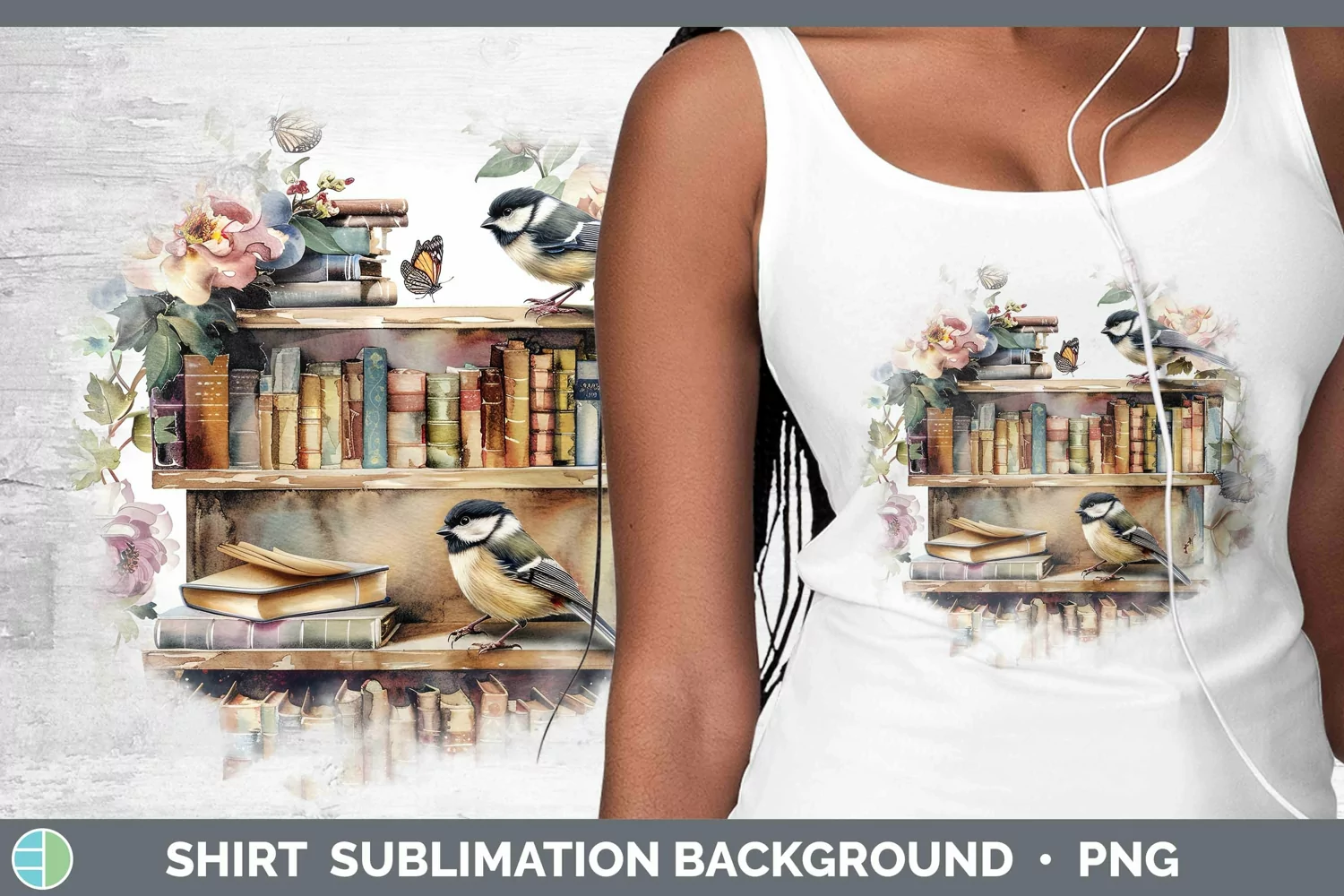 GorgeousWatercolor Books Shirt design.