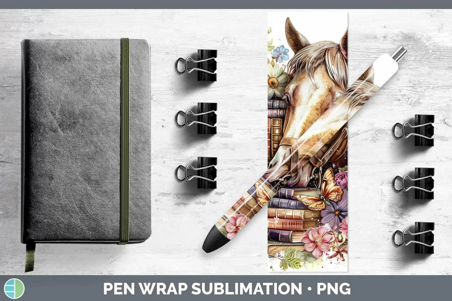 GorgeousWatercolor Books Pen Wrap design.