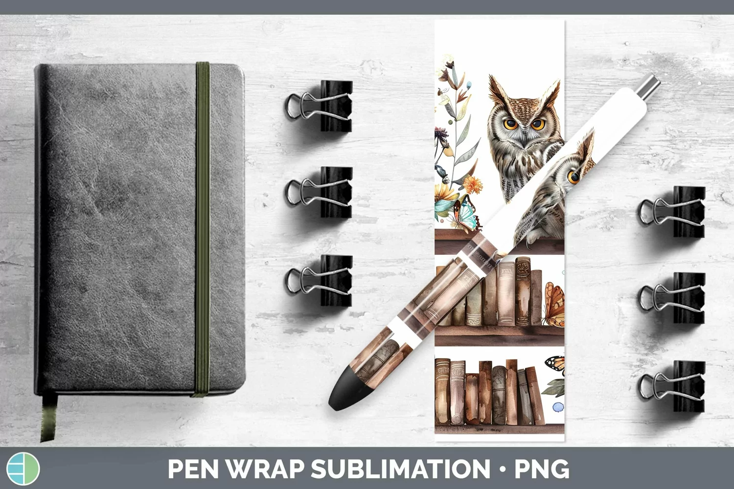 GorgeousWatercolor Books Pen Wrap design.