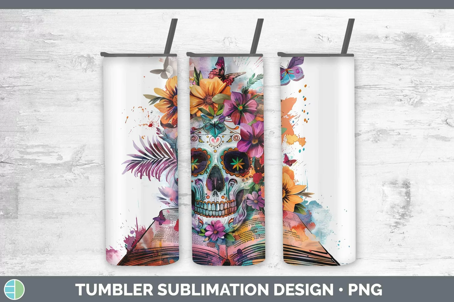 GorgeousWatercolor Books Tumbler design.