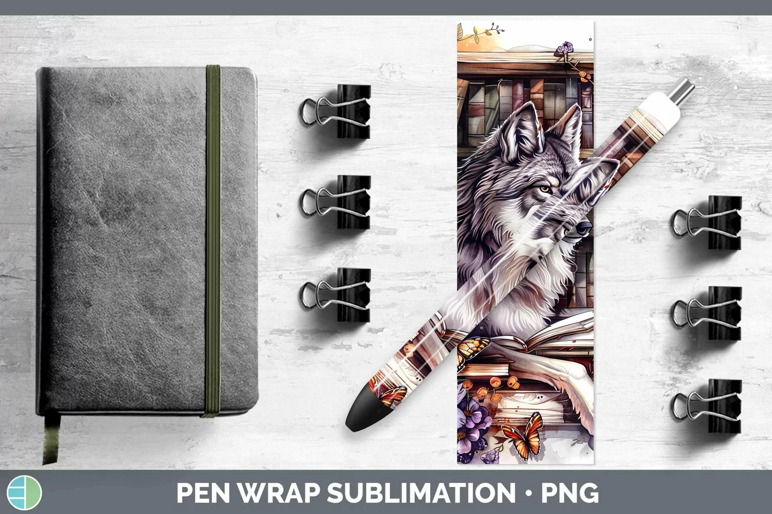 GorgeousWatercolor Books Pen Wrap design.