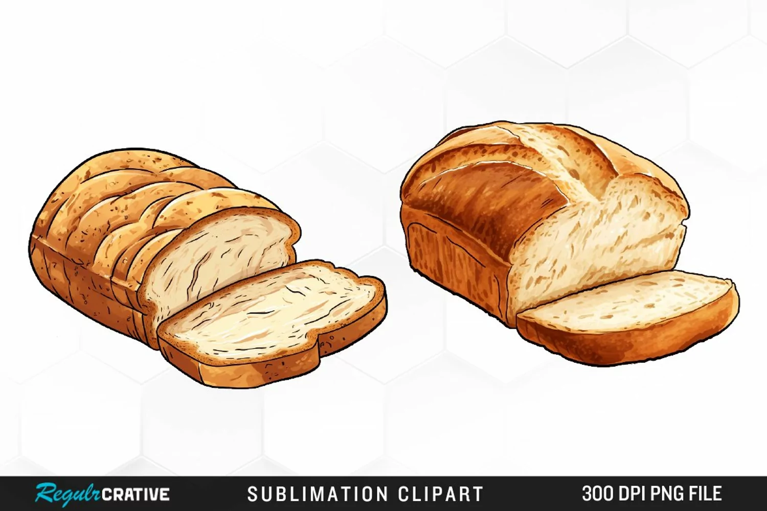 Watercolor Bread Clipart product image 1