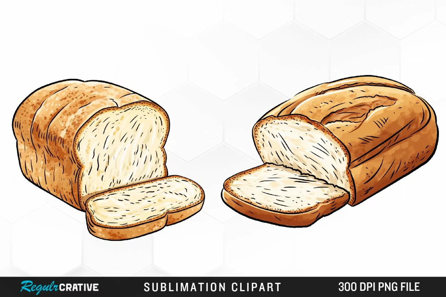Watercolor Bread Clipart product image 1