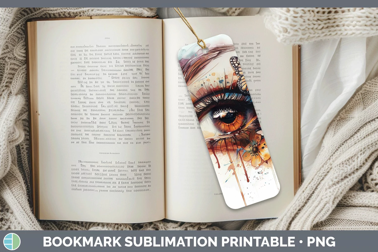 GorgeousWatercolor Bookmark design.