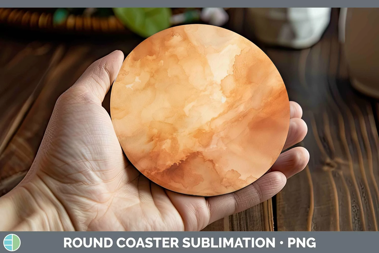 GorgeousWatercolor Round Coaster design.