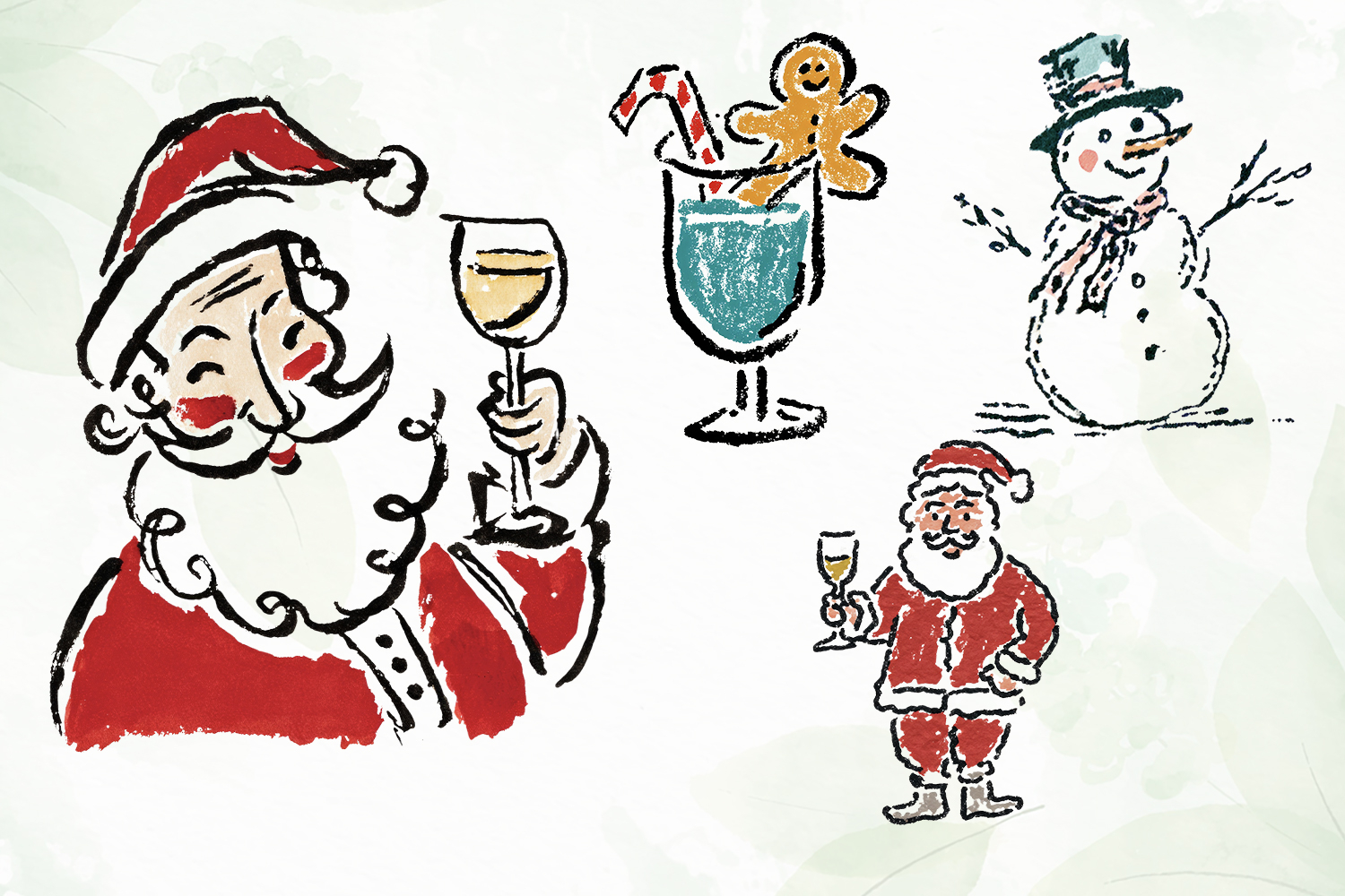 Watercolor Brush Doodle Christmas product image 1