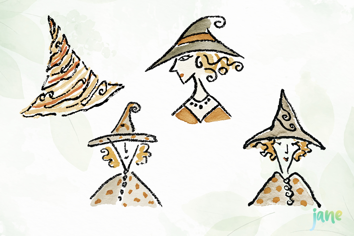 Watercolor Brush Doodle Halloween product image 1