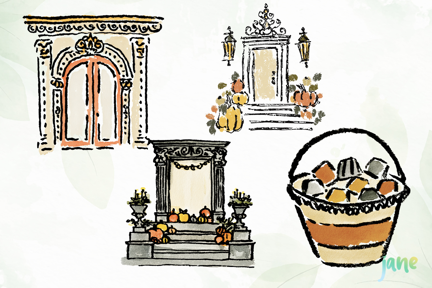 Watercolor Brush Doodle Halloween product image 1