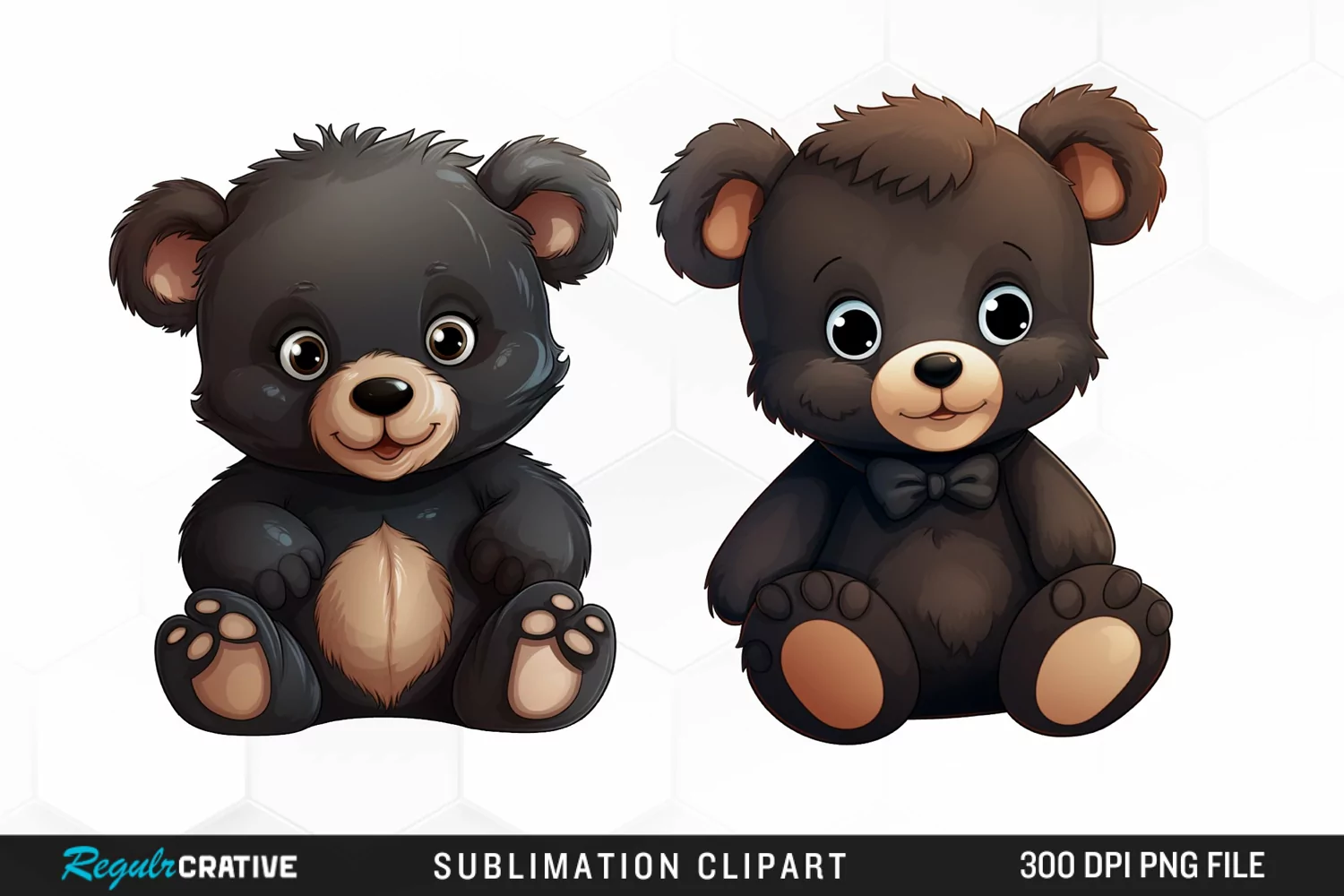 Watercolor Teddy Bear clipart product image 1