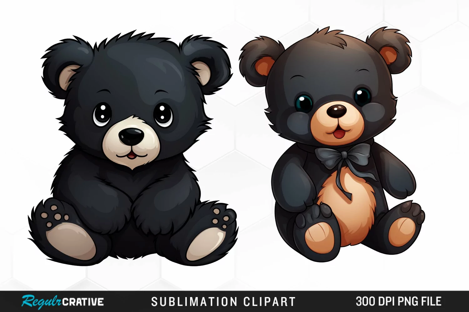 Watercolor Teddy Bear clipart product image 1