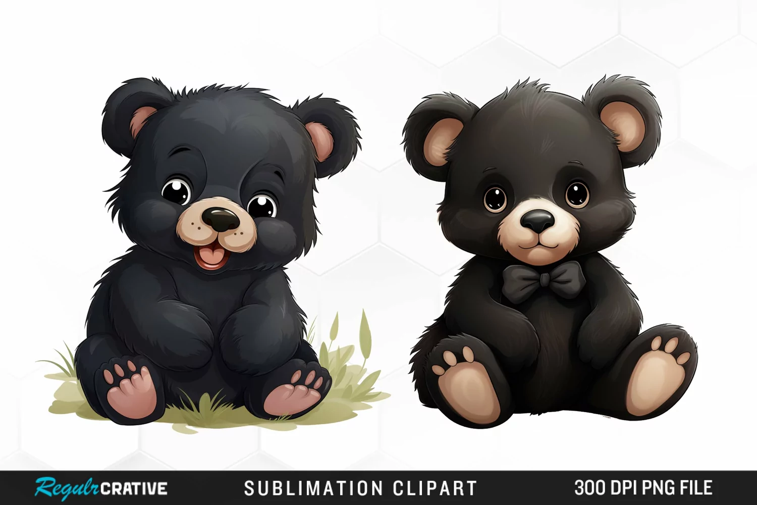 Watercolor Teddy Bear clipart product image 1