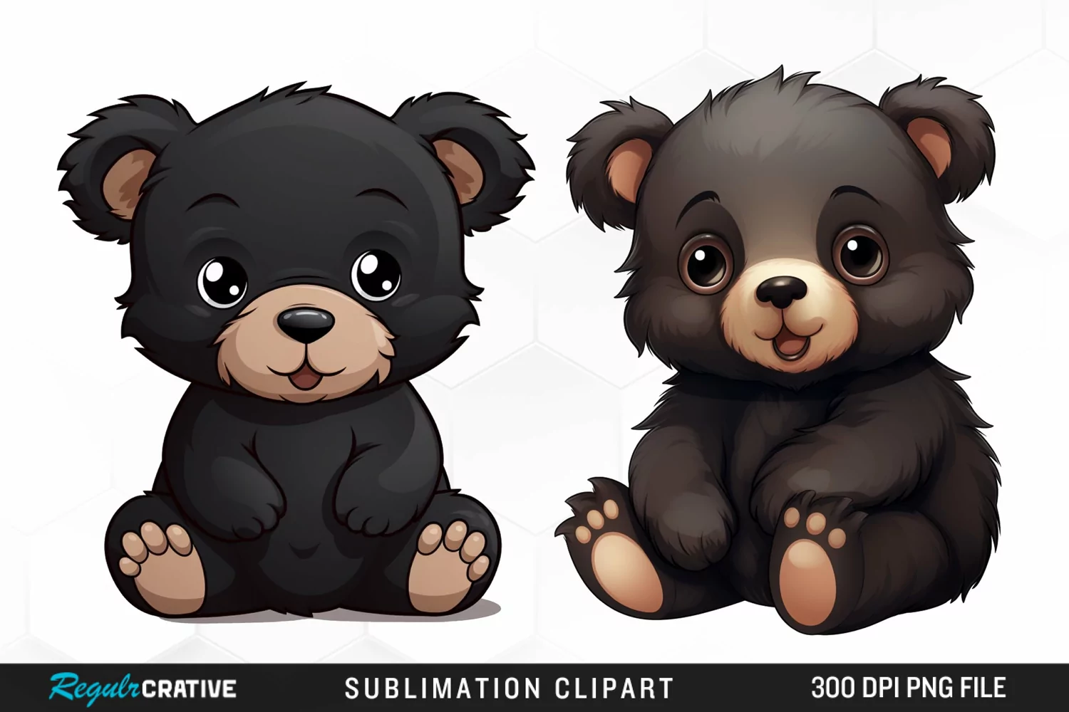 Watercolor Teddy Bear clipart product image 1