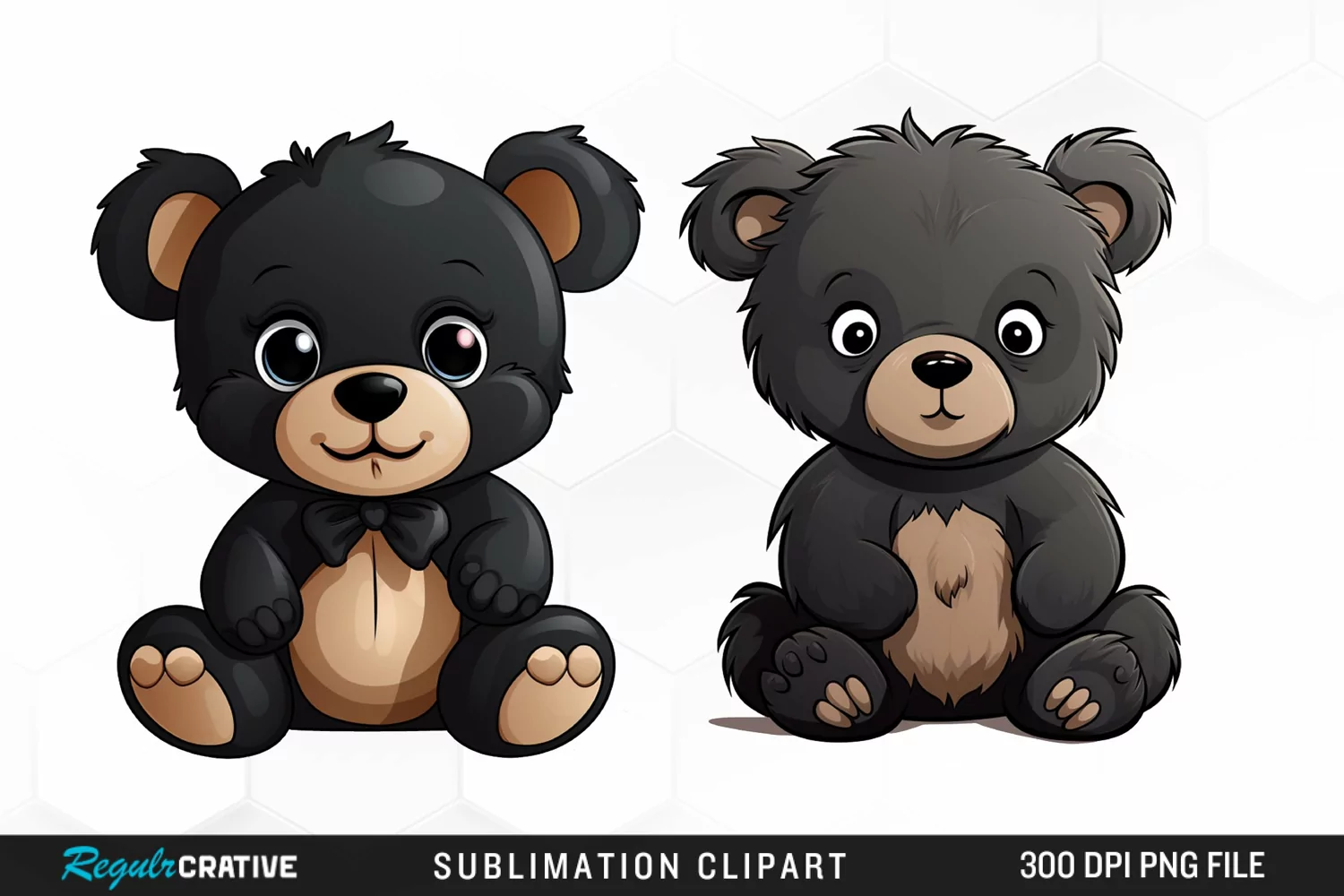 Watercolor Teddy Bear clipart product image 1