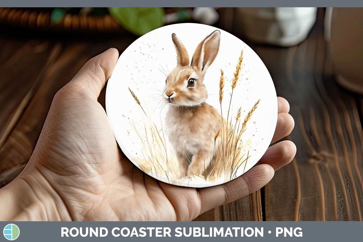 GorgeousWatercolor Round Coaster design.