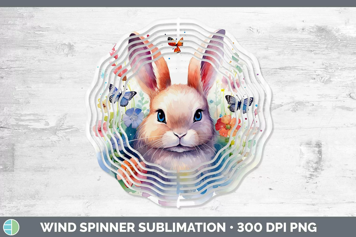 GorgeousWatercolor Wind Spinner design.