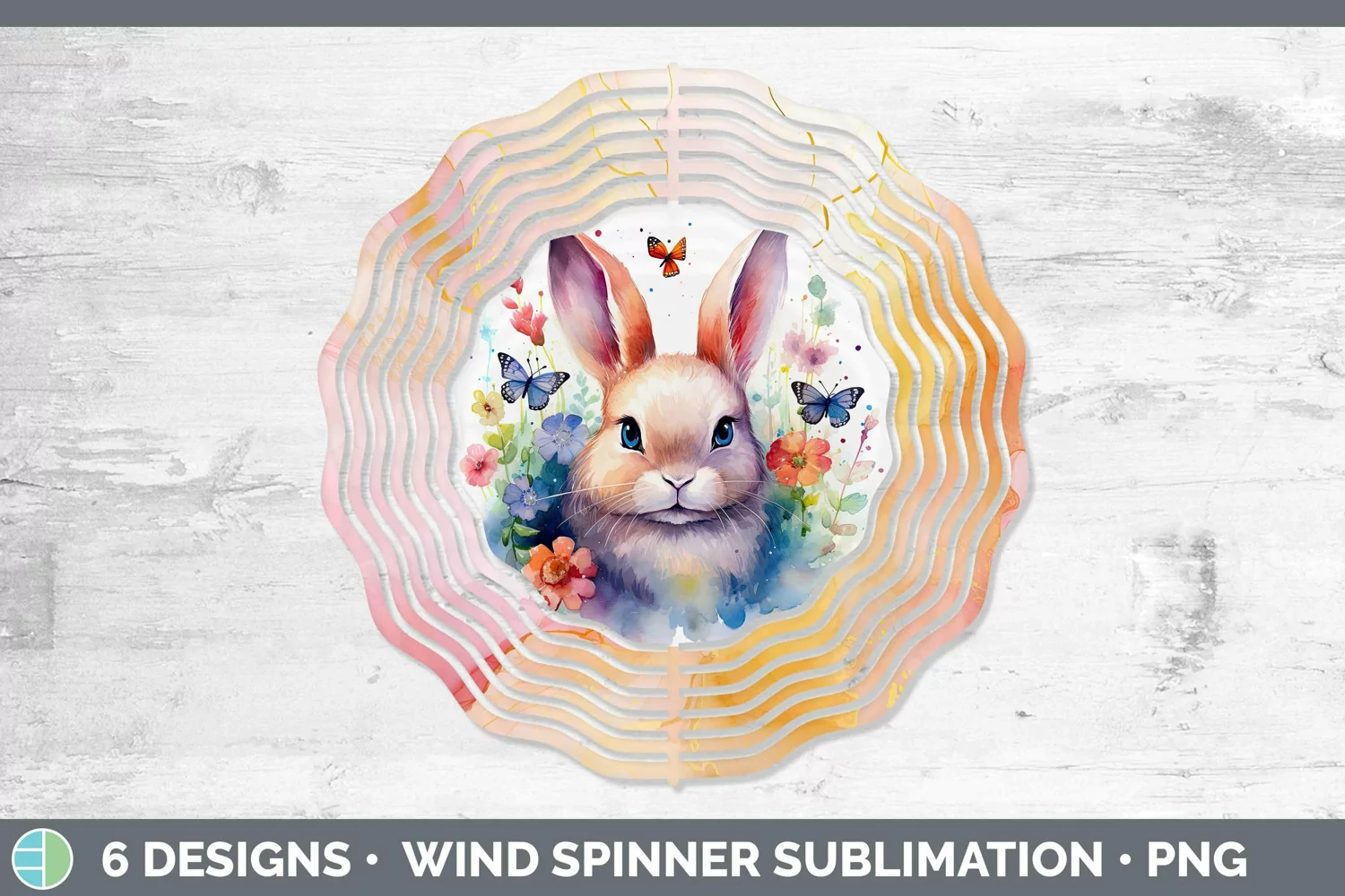 GorgeousWatercolor Wind Spinner design.