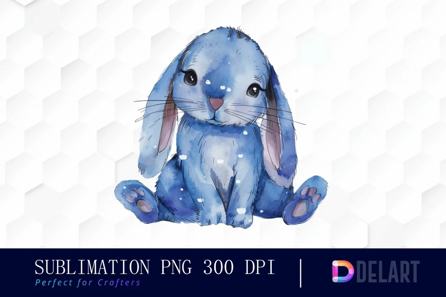 Bunny With Star Sublimation PNG Clipart product image 1