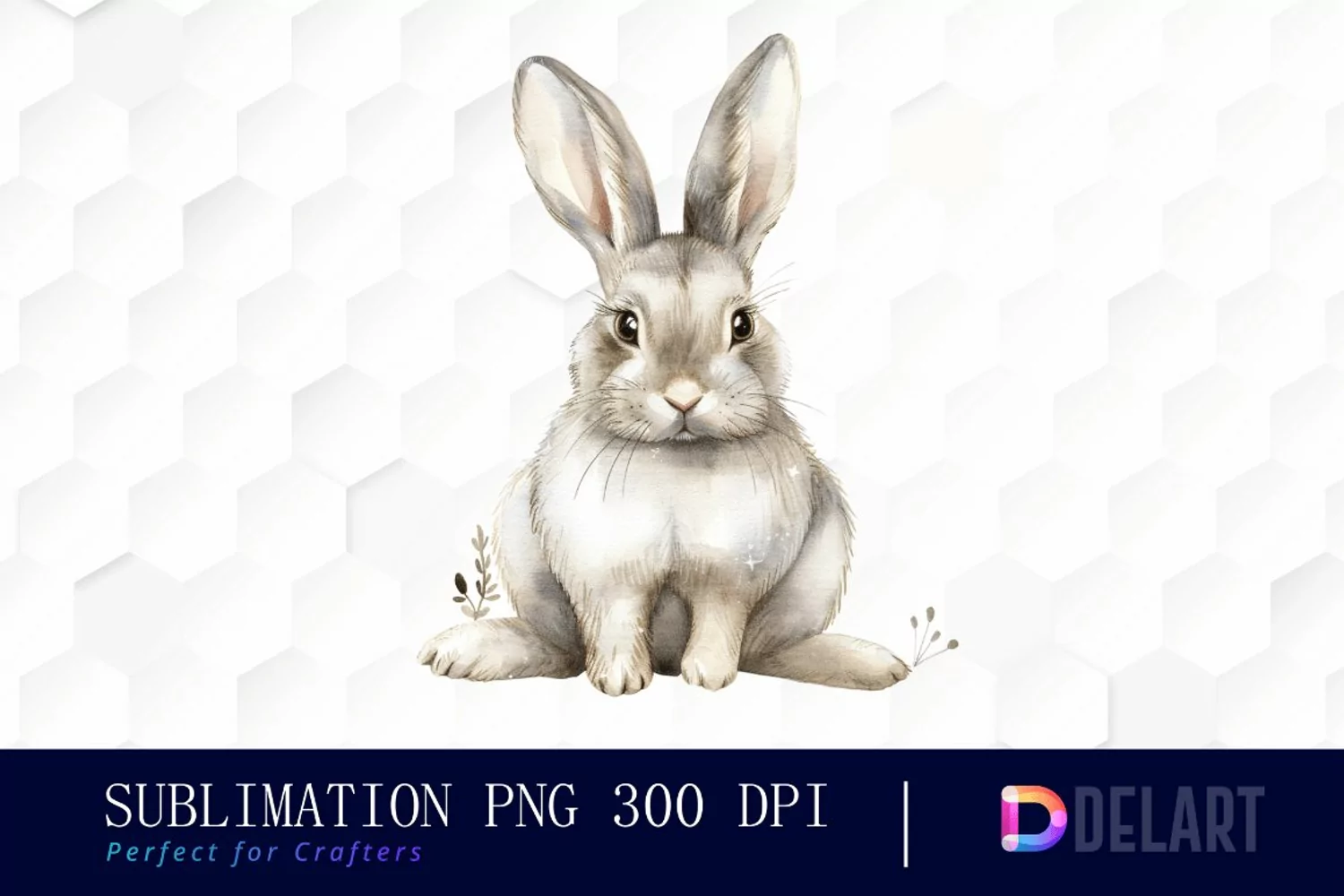 Bunny With Star Illustration Clipart product image 1