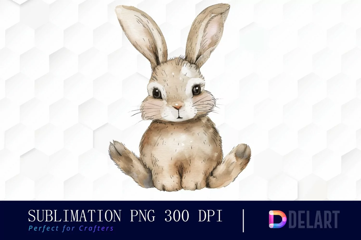 Bunny With Star Sublimation PNG Clipart product image 1