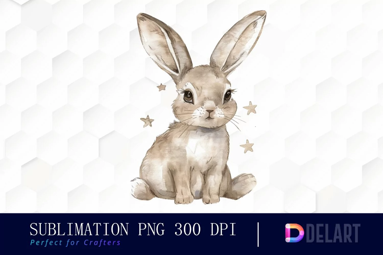Bunny With Star Graphics Clipart product image 1