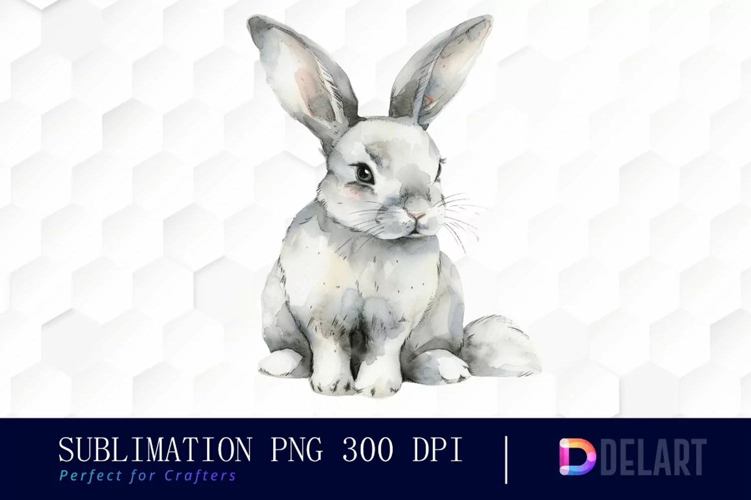 Bunny With Star Sublimation PNG Clipart product image 1
