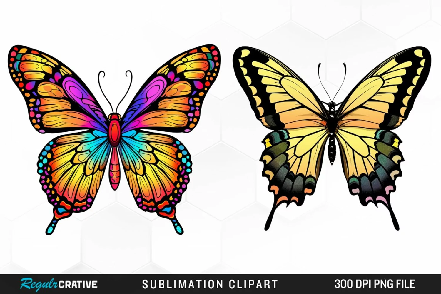 Watercolor Butterfly Illustration Clipart product image 1