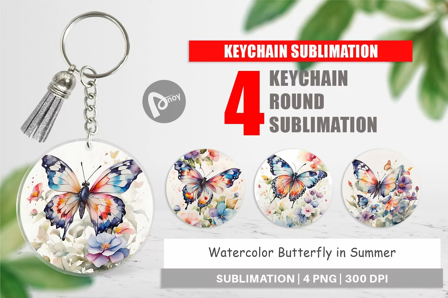 Keychain Watercolor Butterfly product image 1