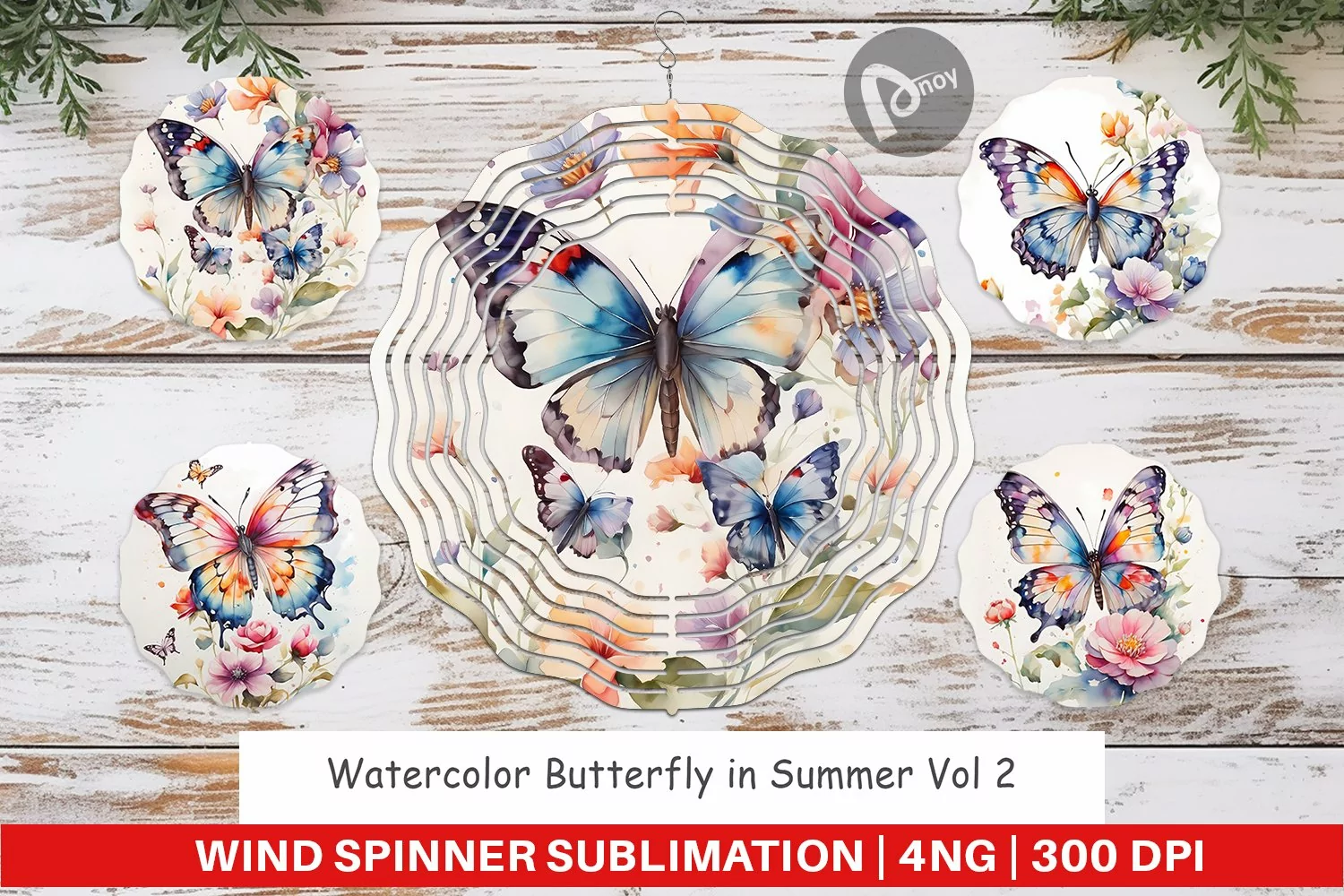 Wind Spinner Watercolor Butterfly product image 1