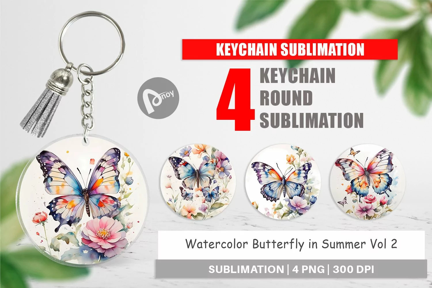 Keychain Watercolor Butterfly product image 1