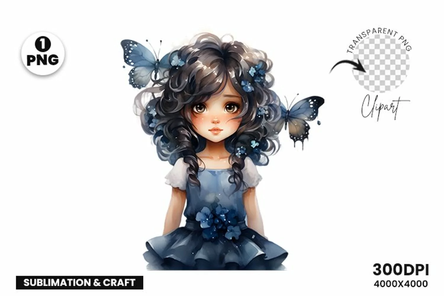Butterfly Princess Clipart