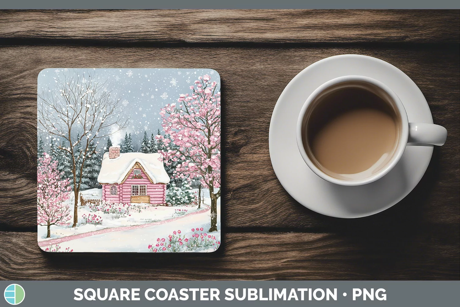 GorgeousWatercolor Square Coaster design.