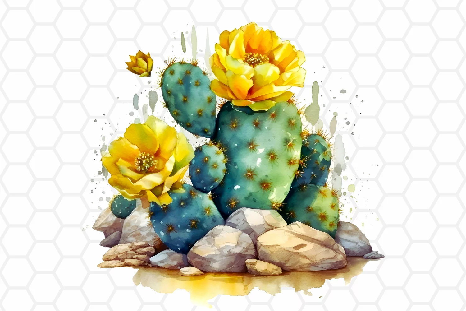 Watercolor Cactus Clipart