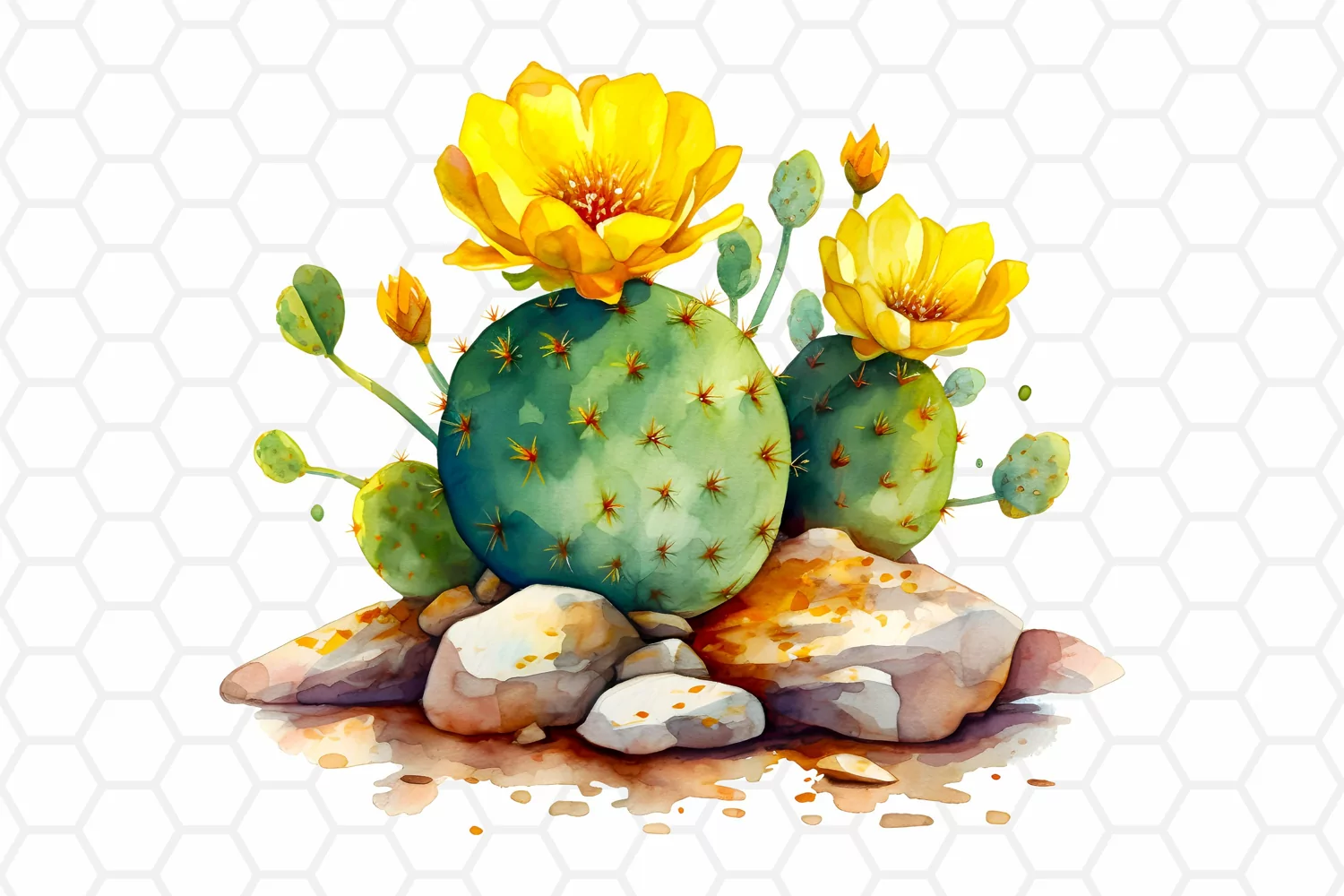 Watercolor Cactus Clipart