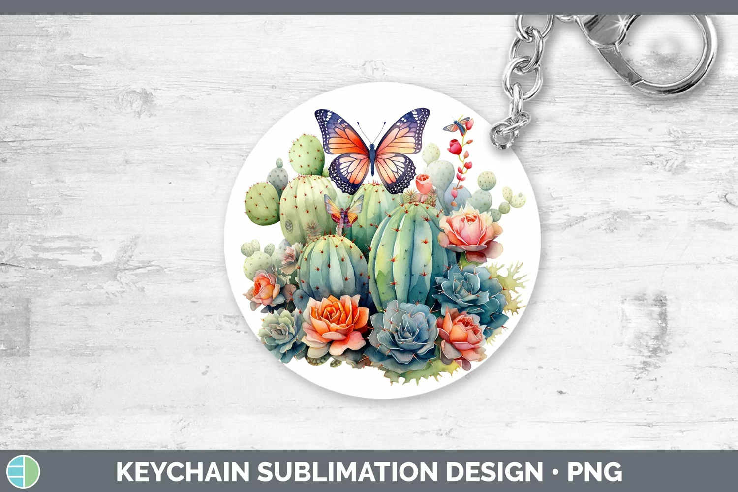 GorgeousWatercolor Keychain design.