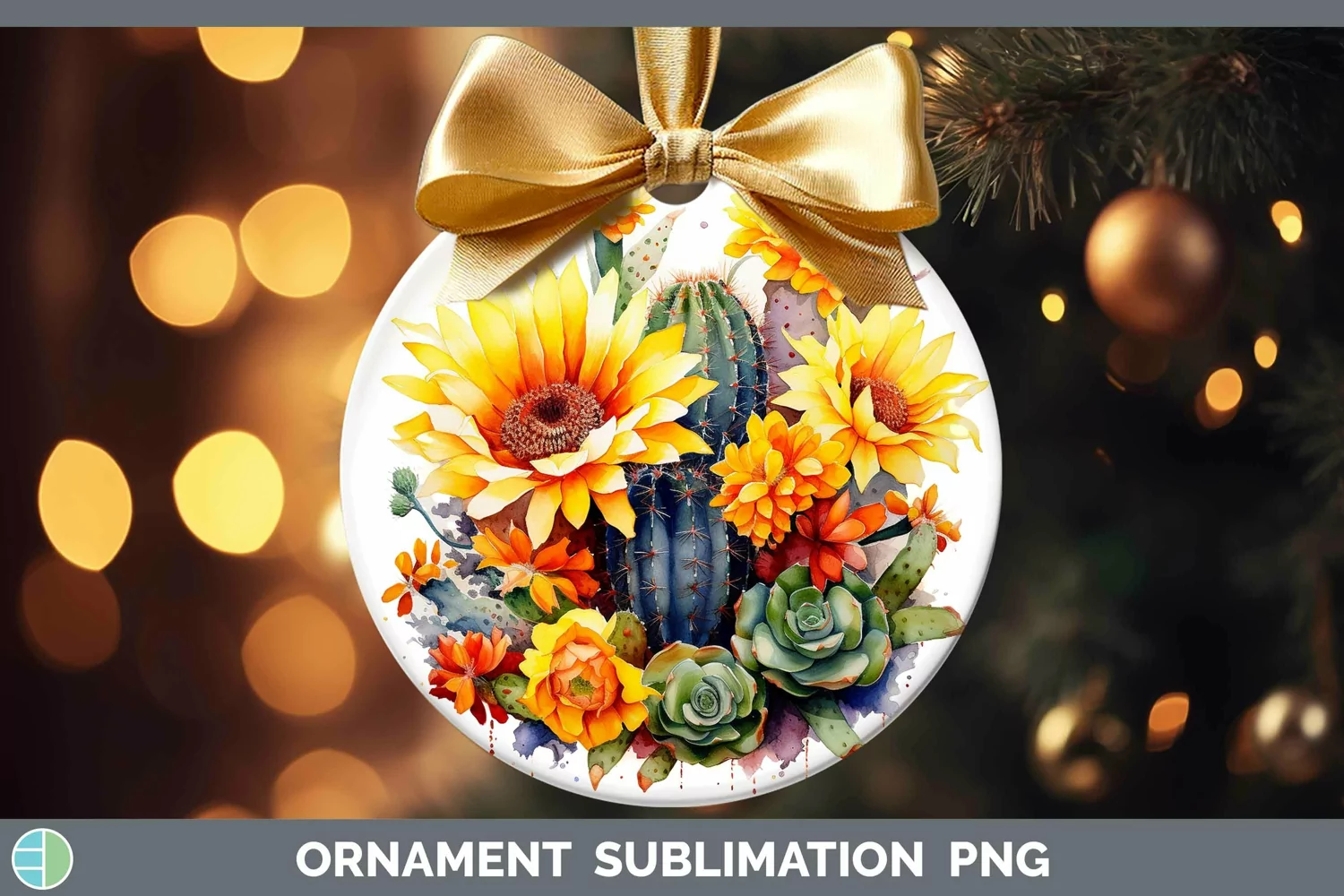GorgeousWatercolor Ornament design.