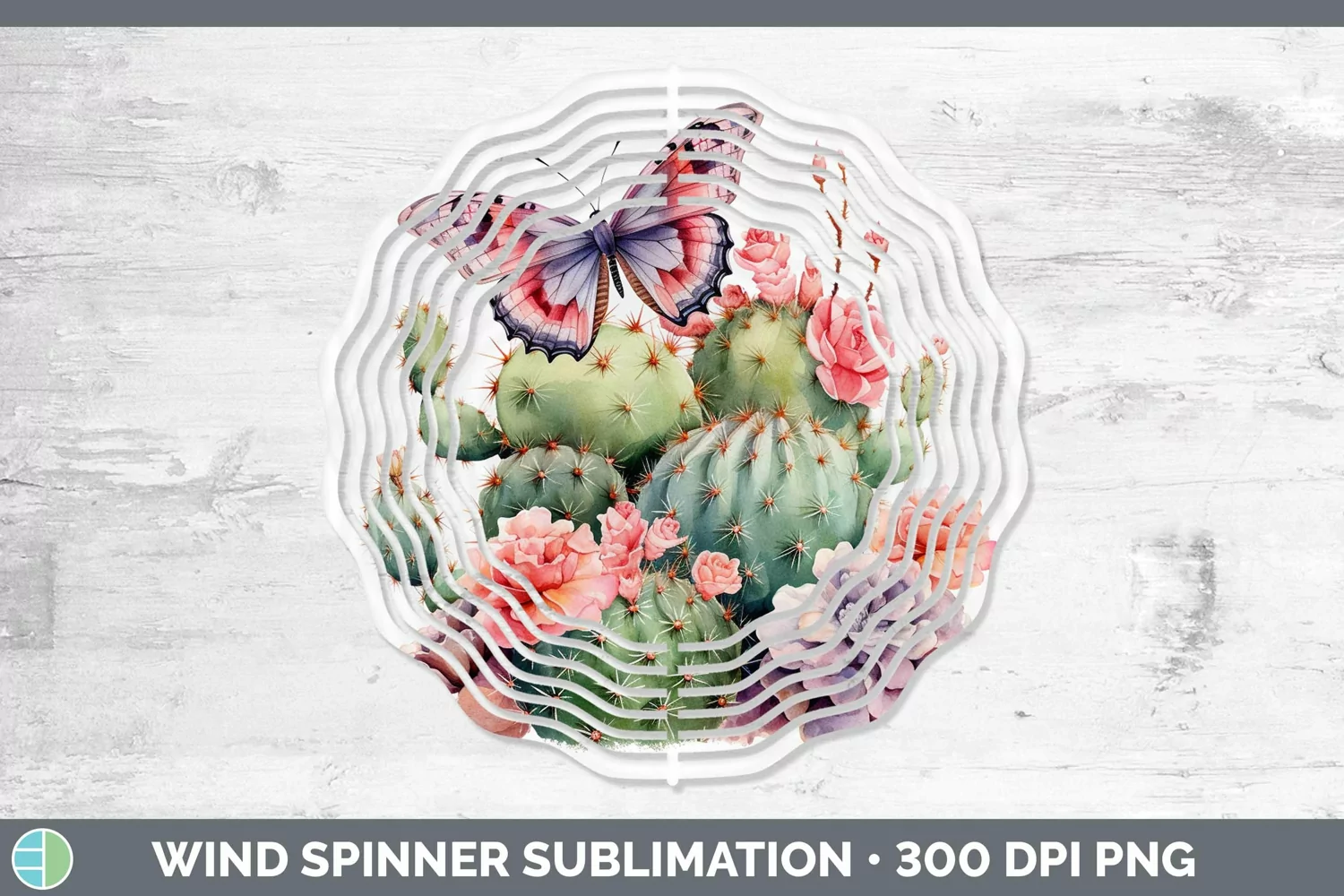 GorgeousWatercolor Wind Spinner design.