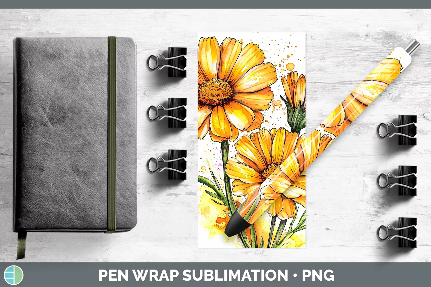 GorgeousWatercolor Pen Wrap design.