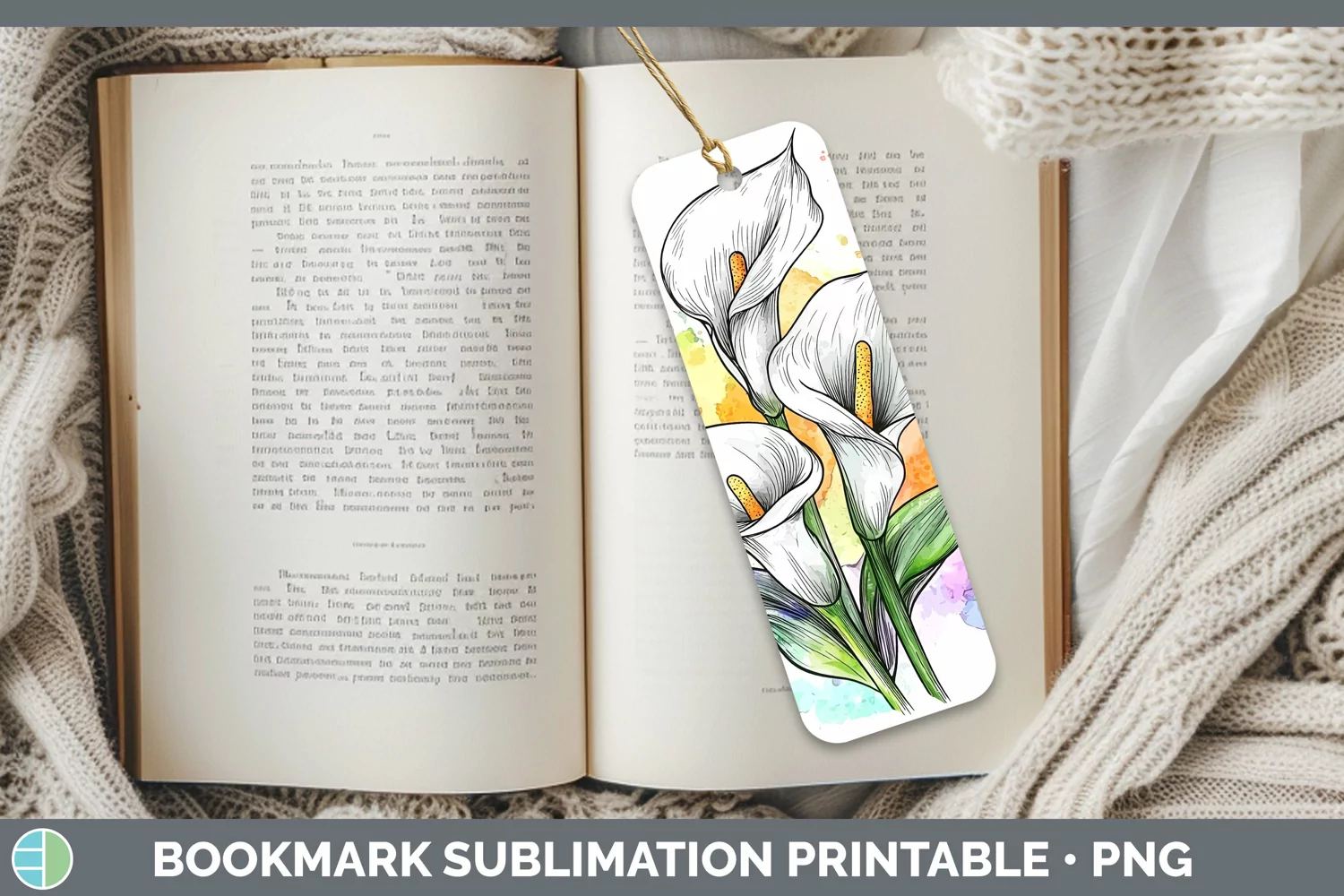 GorgeousWatercolor Bookmark design.